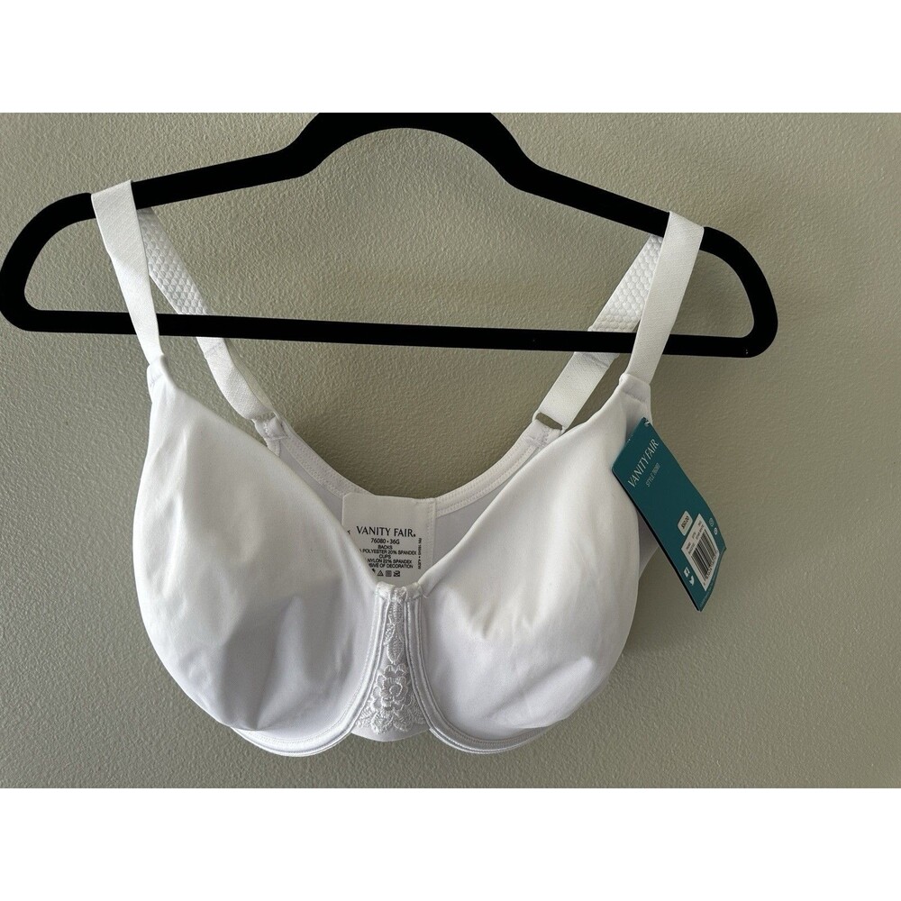 Vanity Fair NEW NWT White 36G Bra Beauty Back Minimizer Style 76080 Underwired